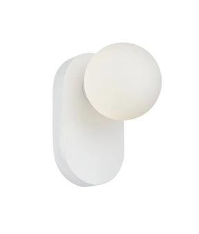 BALLE Interior Round Opal Diffuser with Oblong Base Wall Lights
