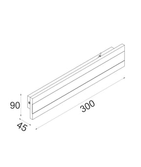 BANDA LED Tri-CCT Rectangular with Frosted Diffuser Wall Lights IP65