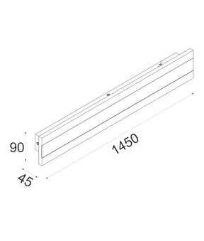 BANDA LED Tri-CCT Rectangular with Frosted Diffuser Wall Lights IP65