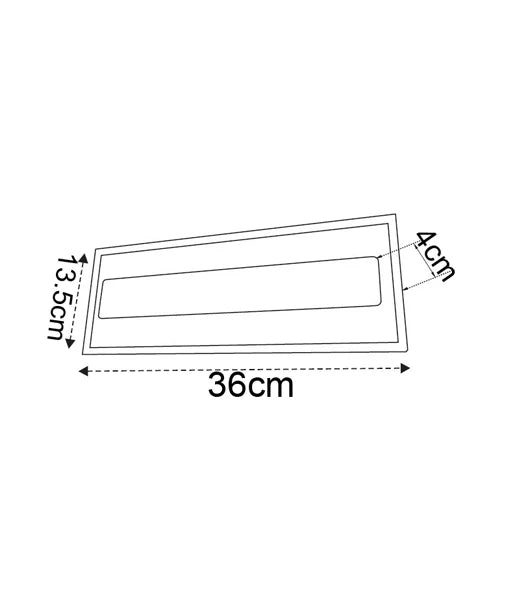 BARCELONA City Series LED Interior Clear Border Frosted Inner Rectangular Brushed Wall Light