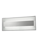 BARCELONA City Series LED Interior Clear Border Frosted Inner Rectangular Brushed Wall Light