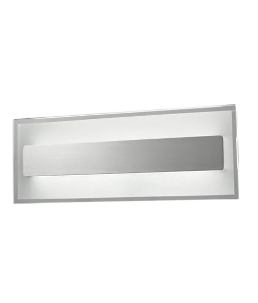BARCELONA City Series LED Interior Clear Border Frosted Inner Rectangular Brushed Wall Light