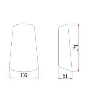 BESTRI LED Tri-CCT Exterior Surface Mounted Cone Up/Down Wall Light IP65