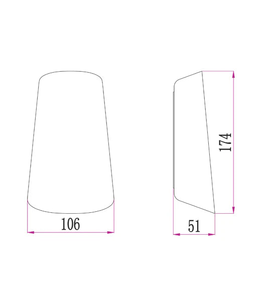 BESTRI LED Tri-CCT Exterior Surface Mounted Cone Up/Down Wall Light IP65