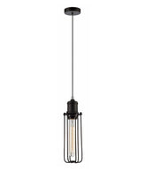 BLACKBAND Industrial Black Tubular Bird Cage Pendant Light