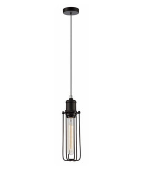 BLACKBAND Industrial Black Tubular Bird Cage Pendant Light