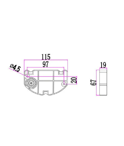 BOCINA Exterior LED Semicircle Surface Mounted Wall Lights IP65