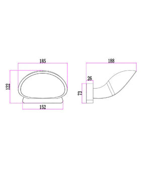 BOCINA Exterior LED Semicircle Surface Mounted Wall Lights IP65