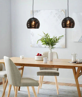 BOTANICA: Bohemian Embossed Dome Shape Pendant Lights
