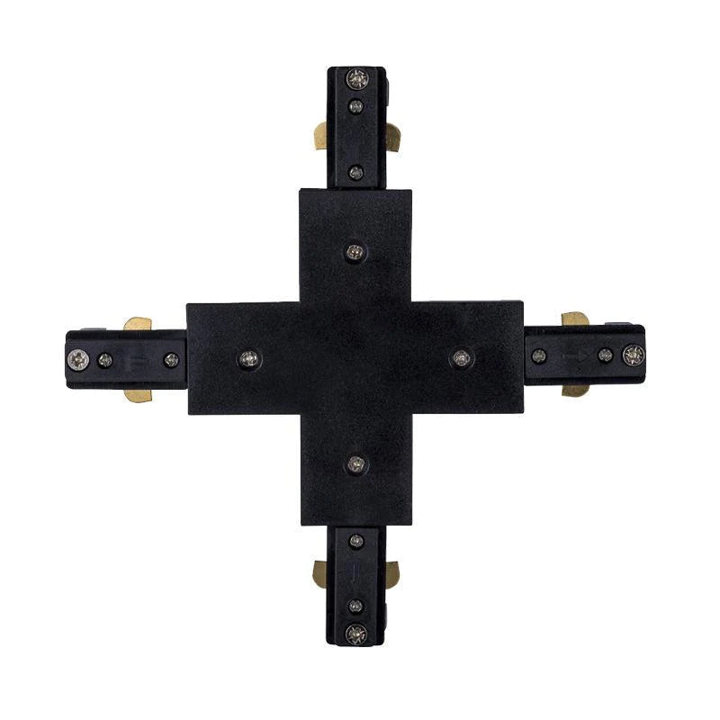 Black Single Circuit X-Shape Connector