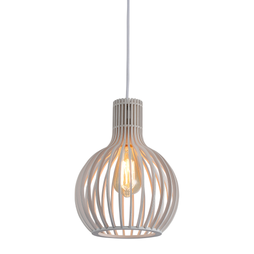 Boaz S WH 1 Light Small 23cm E27 Pendant White