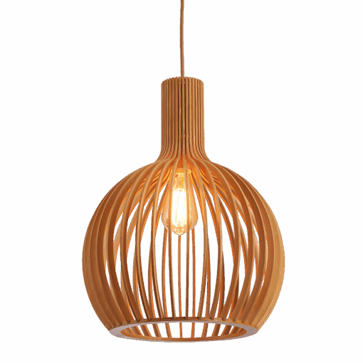 Boaz L N 1 Light Large 45cm E27 Pendant Natural