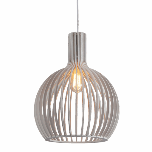 Boaz L WH 1 Light Large 45cm E27 Pendant White