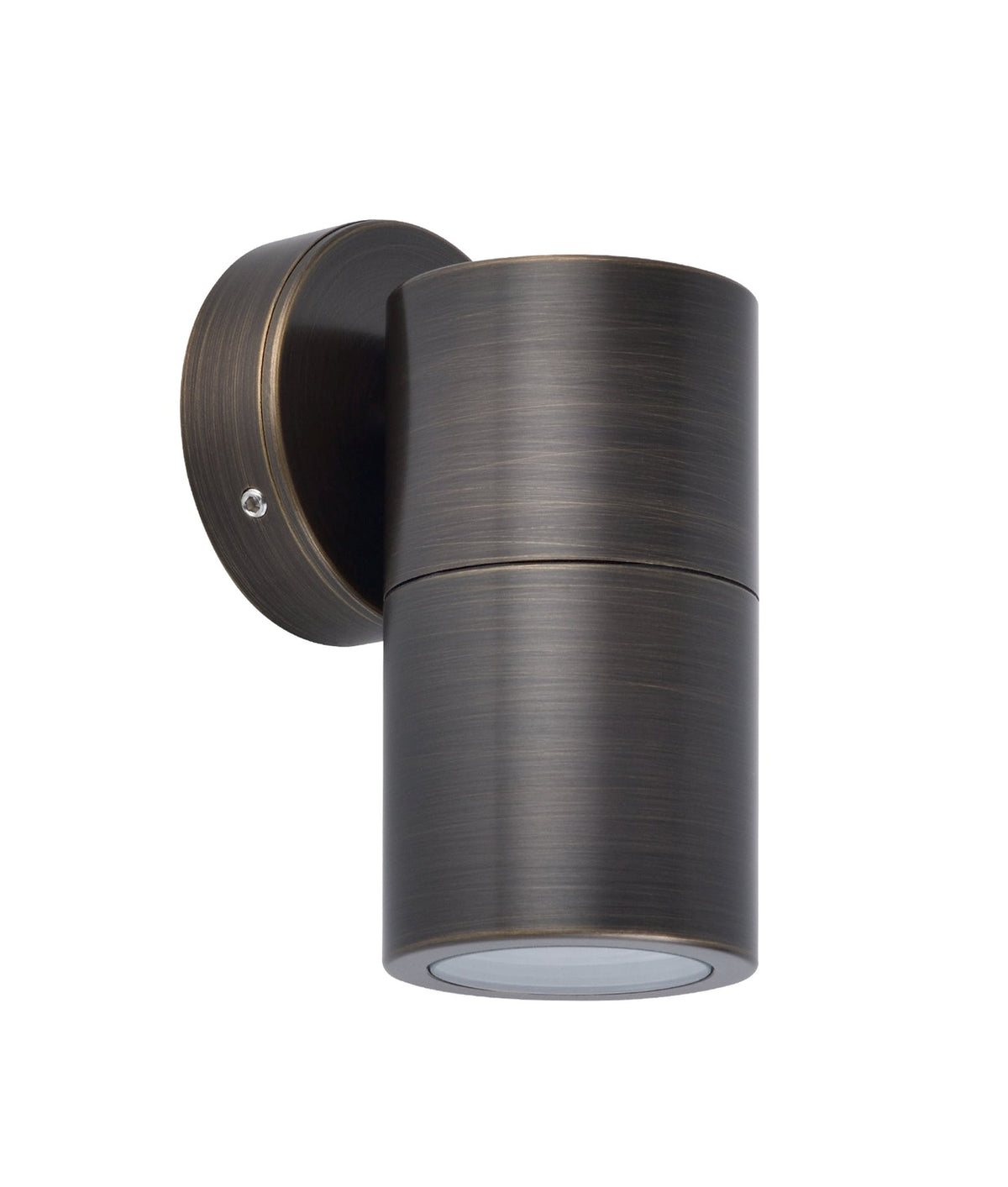 SINGLE FIXED GU10 Exterior Wall Pillar Spot Lights (Antique Brass) IP65