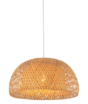 CANASTA: Bohemian Interior Large Natural Bamboo Finish Pendant Light