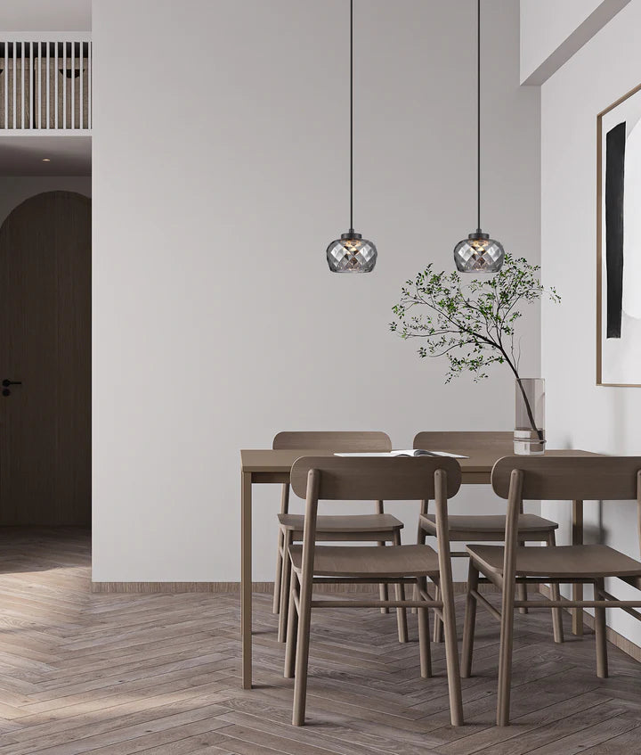 CARAMELLE: Interior LED Tri-CCT Glass with Segments Ellipse Pendant Lights