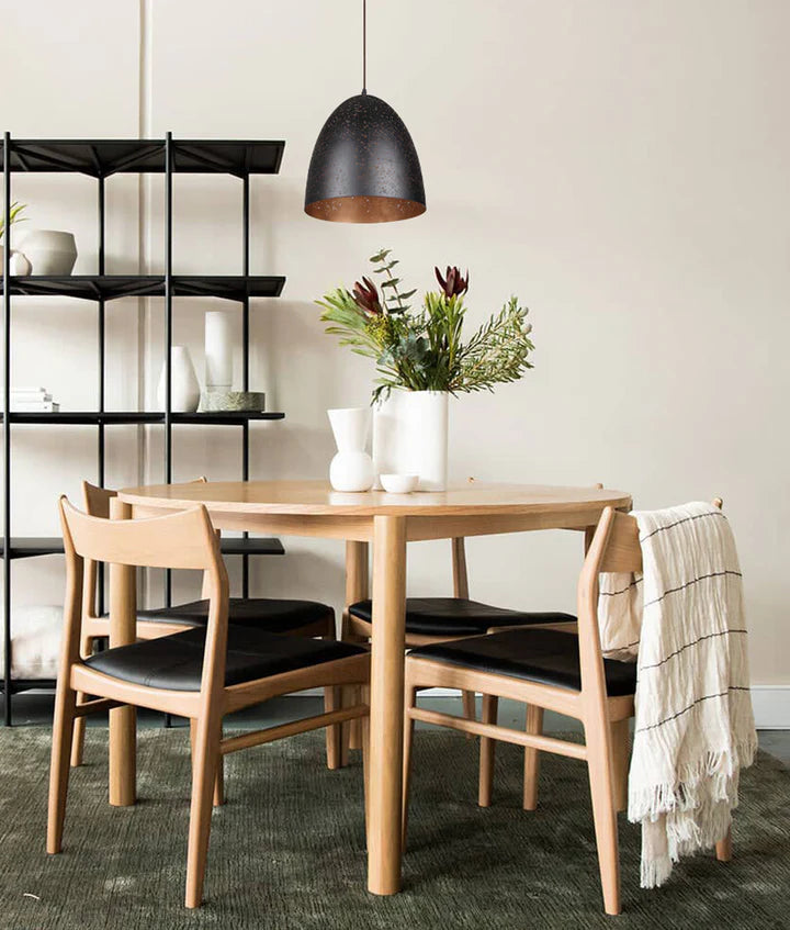 CELESTE: Bohemian Rustic Ellipse Shape Pendant Light