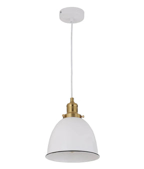CEREMA: Interior White with Antique Brass & Black Highlight Ellipse Pendant Light