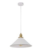 CEREMA: Interior White with Antique Brass & Black Highlight Coolie Pendant Light