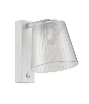 CHESTER City Series LED Wall White 1 Switch Clear PS Shade Wall Lights
