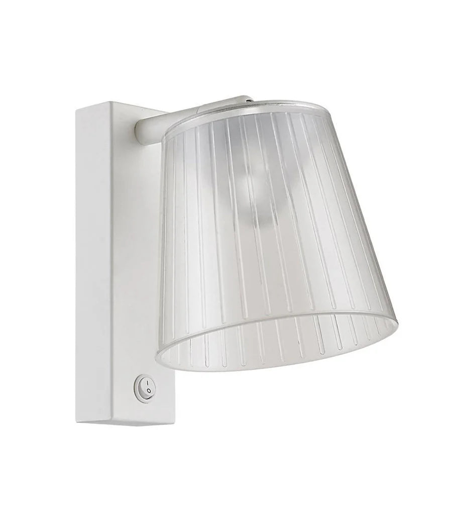 CHESTER City Series LED Wall White 1 Switch Clear PS Shade Wall Lights