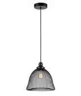 CHEVEUX: Industrial Black Mesh Bell Pendant Light