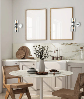 CLESSIDRA Interior Mirror Finish Smokey Black / Opal Glass Ellipse Wall Lights