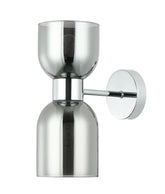 CLESSIDRA Interior Mirror Finish Smokey Black / Opal Glass Ellipse Wall Lights