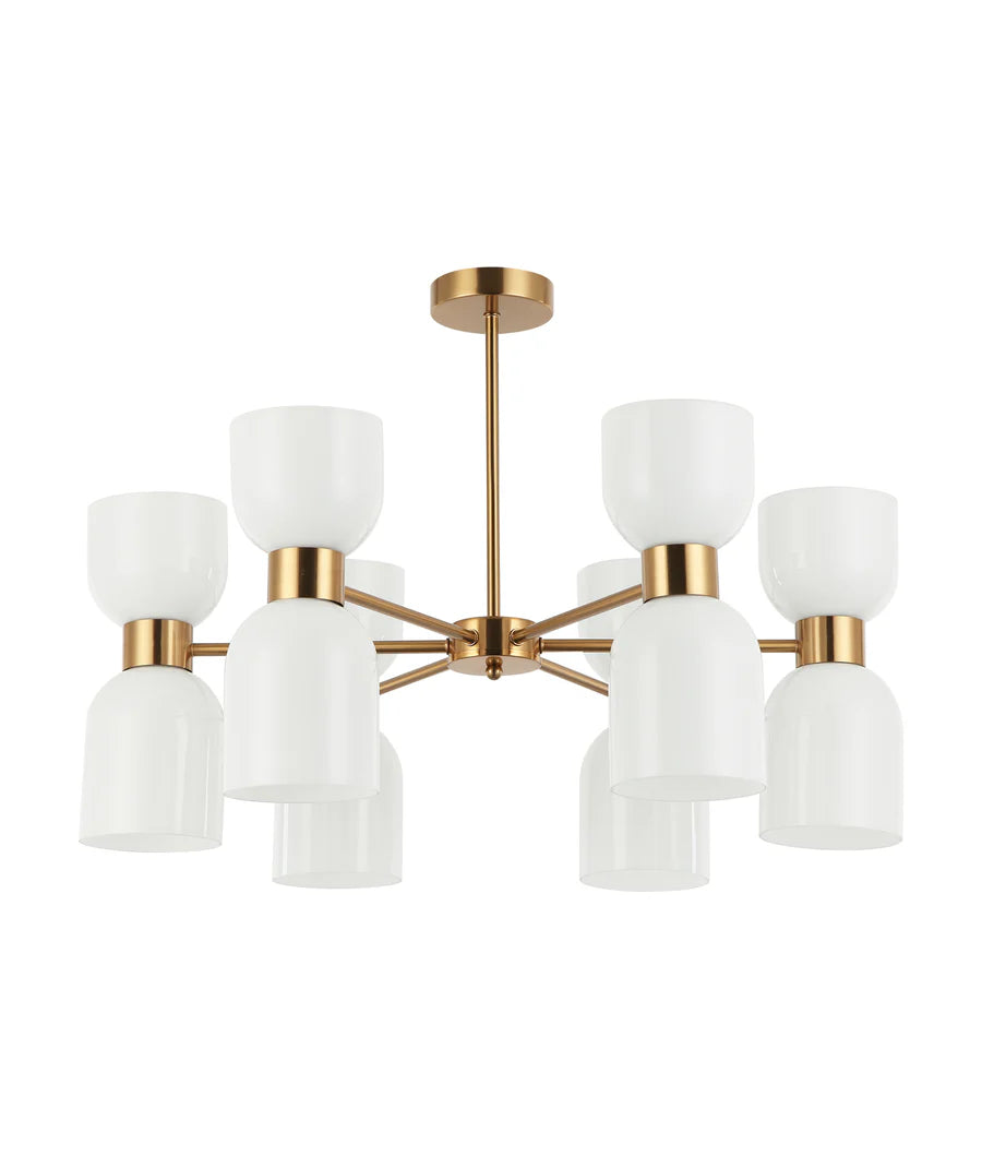 CLESSIDRA: Interior Mirror Finish Smokey Black / Opal Glass Ellipse x12 Round Base Pendant Lights