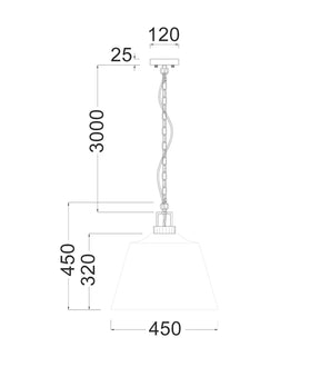 CLOCHE: Interior Metal Shade with Travertine Highlight Bell Shape Pendant Lights