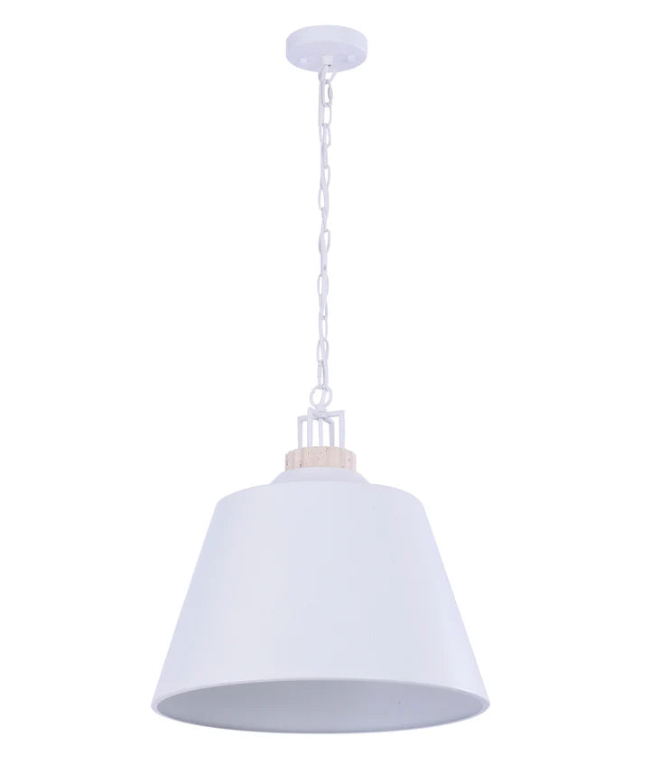 CLOCHE: Interior Metal Shade with Travertine Highlight Bell Shape Pendant Lights