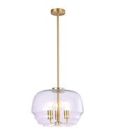 CUAD: Interior Clear Wine Glass Shape Glass Shade Pendant Light
