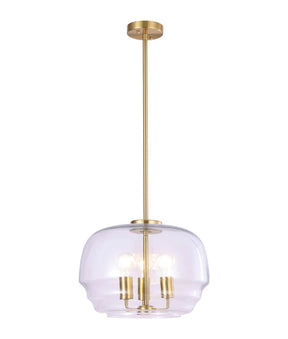 CUAD: Interior Clear Wine Glass Shape Glass Shade Pendant Light