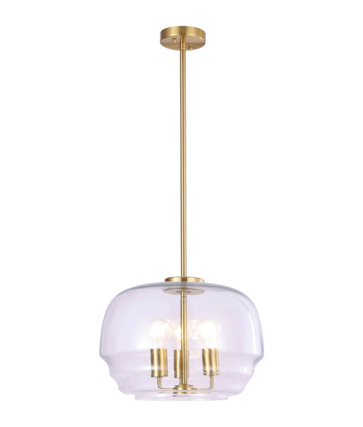 CUAD: Interior Clear Wine Glass Shape Glass Shade Pendant Light