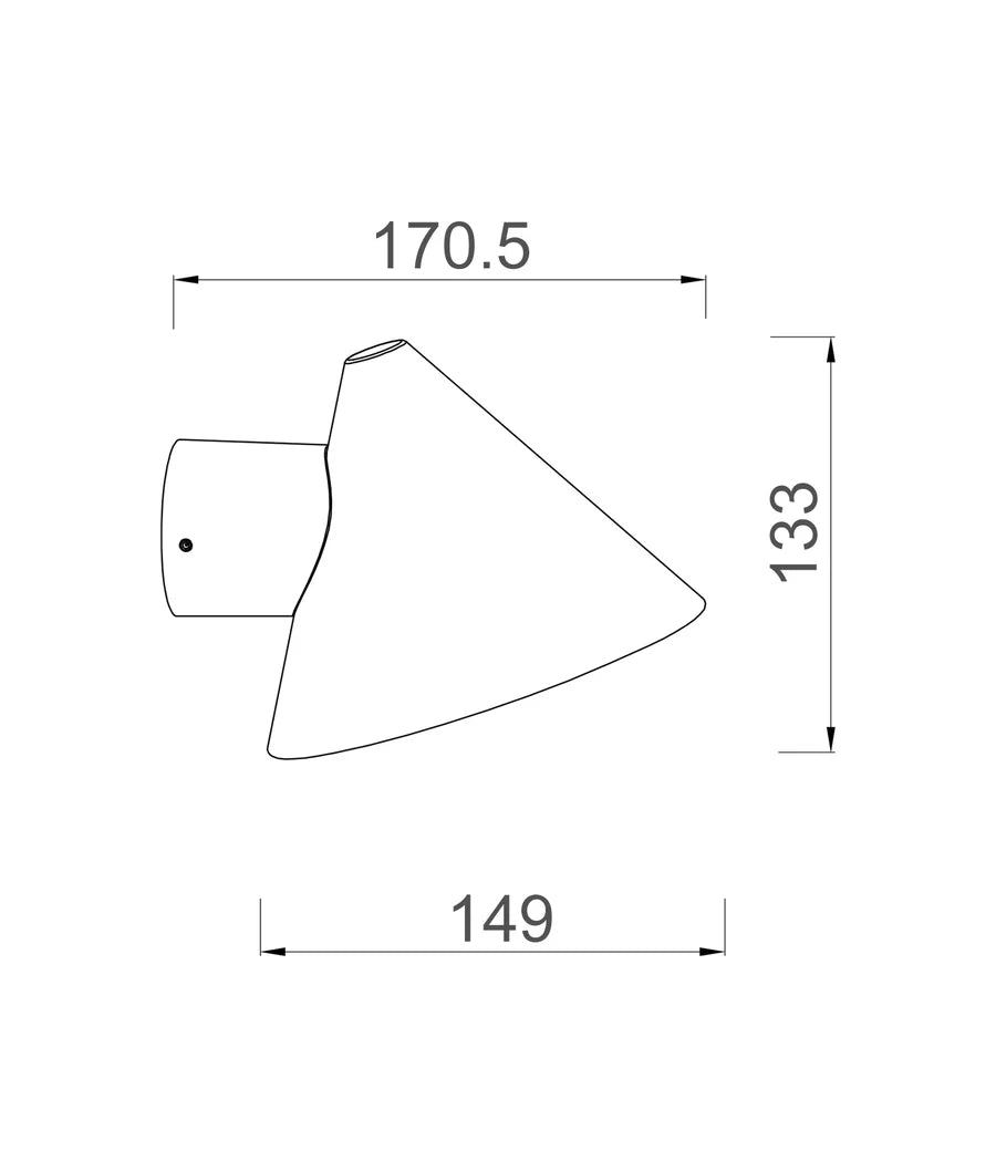 CUCHARA Exterior Cone Surface Mounted Wall Lights IP65 / IP44