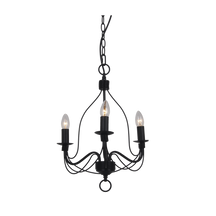 Candice P3 BLK 3 Light E14 Pendant