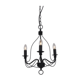 Candice P3 BLK 3 Light E14 Pendant