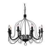 Candice P8 BLK 8 Light E14 Pendant