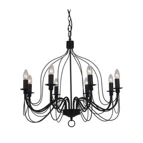 Candice P8 BLK 8 Light E14 Pendant