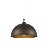 Cassidy 1 Light Medium 50cm E27 Dome Pendant Weathered Iron