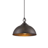Cassidy 1 Light Small 34cm E27 Dome Pendant Weathered Iron