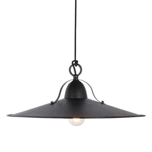 Benson L CH 1 Light Large 48cm E27 Pendant Charred