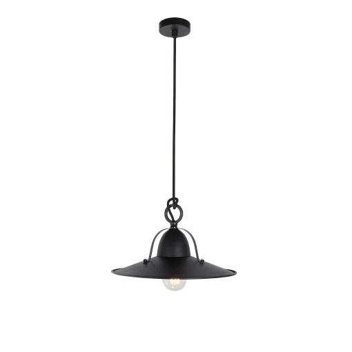 Benson S CH 1 Light Small 30cm E27 Pendant Charred