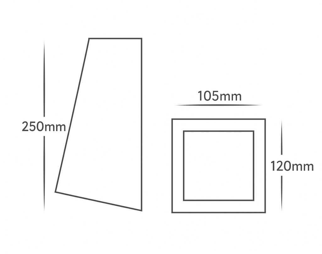 Wall Wedge Lights White Large