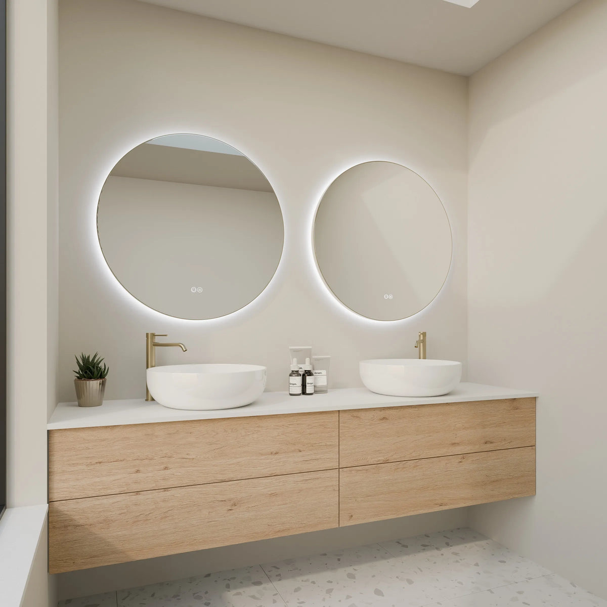 Framed CIRCO S Round LED Bathroom Mirror