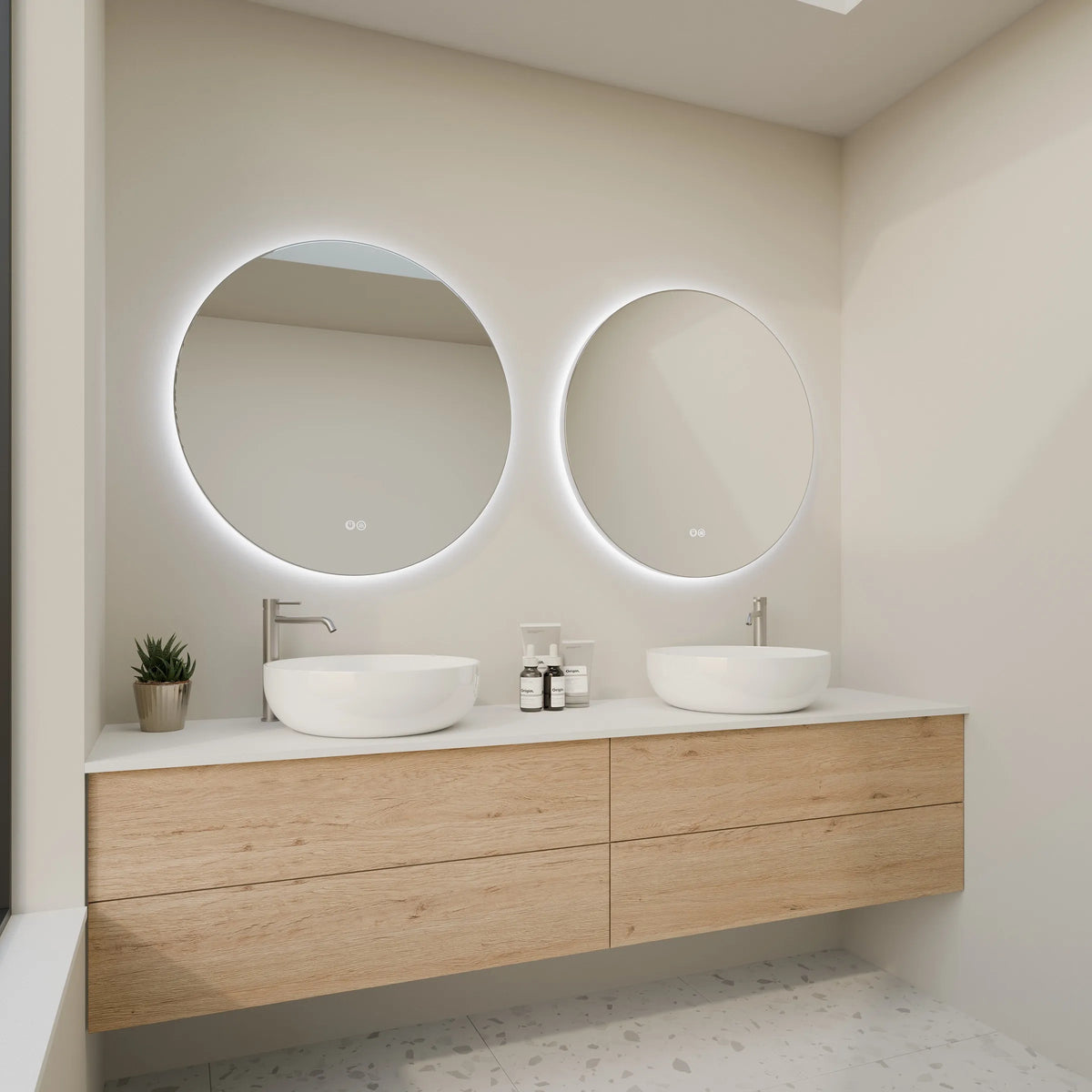 Framed CIRCO S Round LED Bathroom Mirror