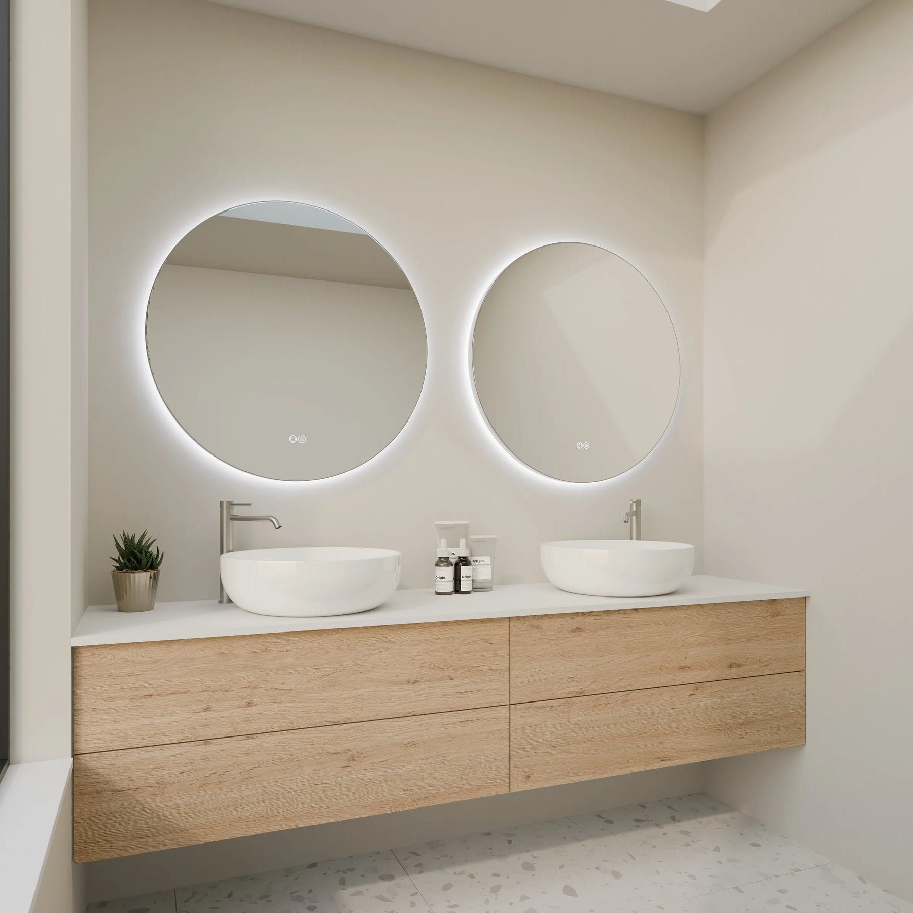 Framed CIRCO S Round LED Bathroom Mirror