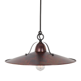 Benson L AC 1 light Large 48cm E27 Pendant Acid Copper Wash