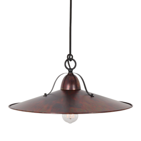 Benson L AC 1 light Large 48cm E27 Pendant Acid Copper Wash