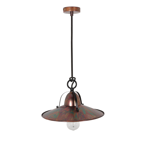 Benson S AC 1 light Small 30cm E27 Pendant Acid Copper Wash